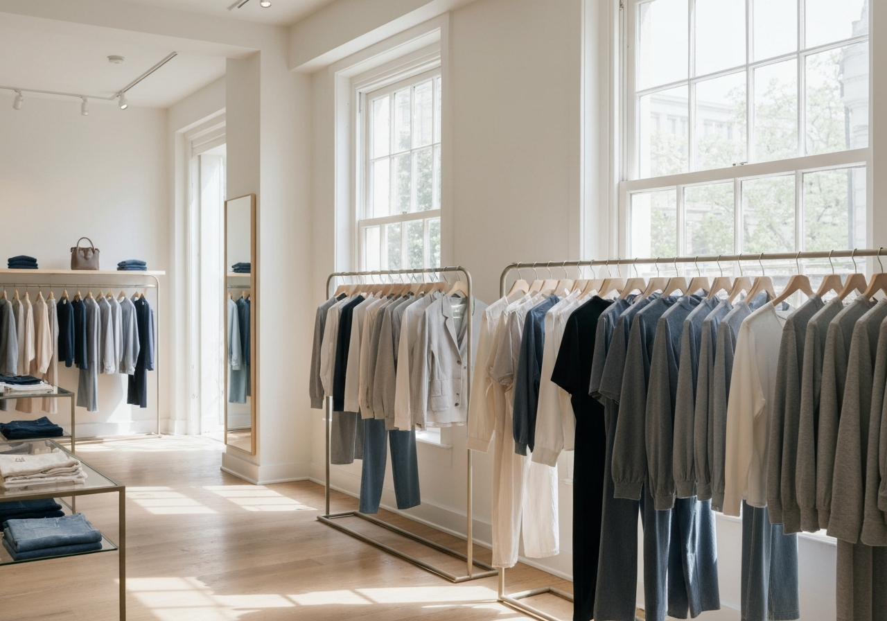 Vitrine de Maison Margaux, boutique de mode à La Rochelle